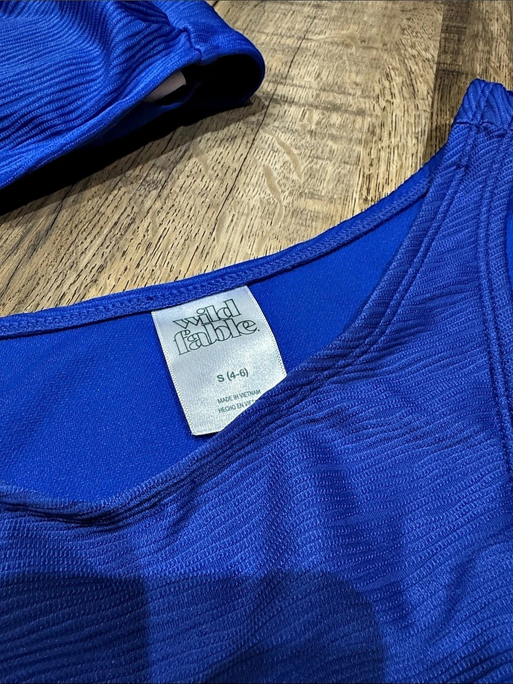 Wild Fable Ribbed Bikini Set Blue Size Small/Medium - Picture 4 of 5